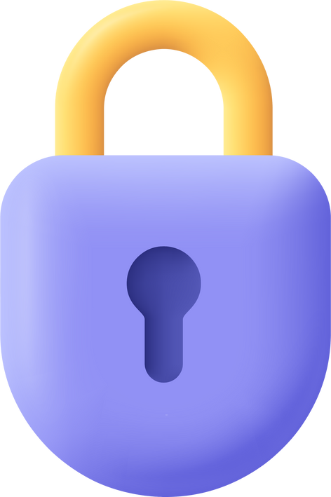 Padlock Security Safety Protection 3D Icon