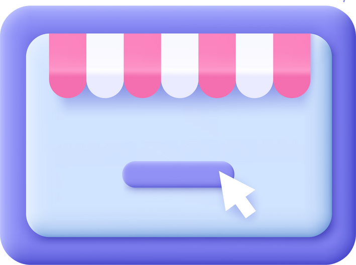 Tablet Screen With Online Shop 3D Icon